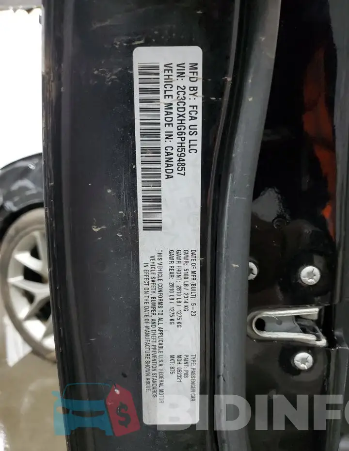 2C3CDXHG6PH594857 Photo# 13