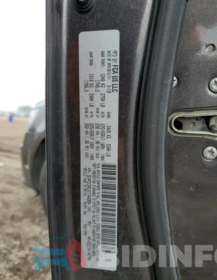 3C4PDCAB1KT746984 Photo# 14