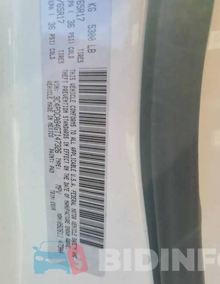 3C4PDCAB4GT147326 Photo# 13