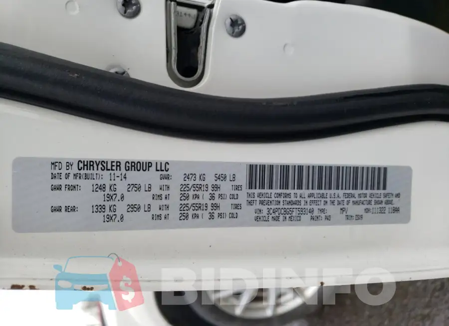 3C4PDCBG5FT593140 Photo# 13