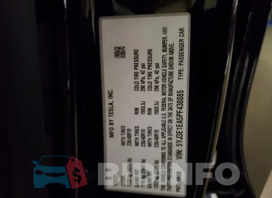 5YJ3E1EA5PF438885 Photo# 12