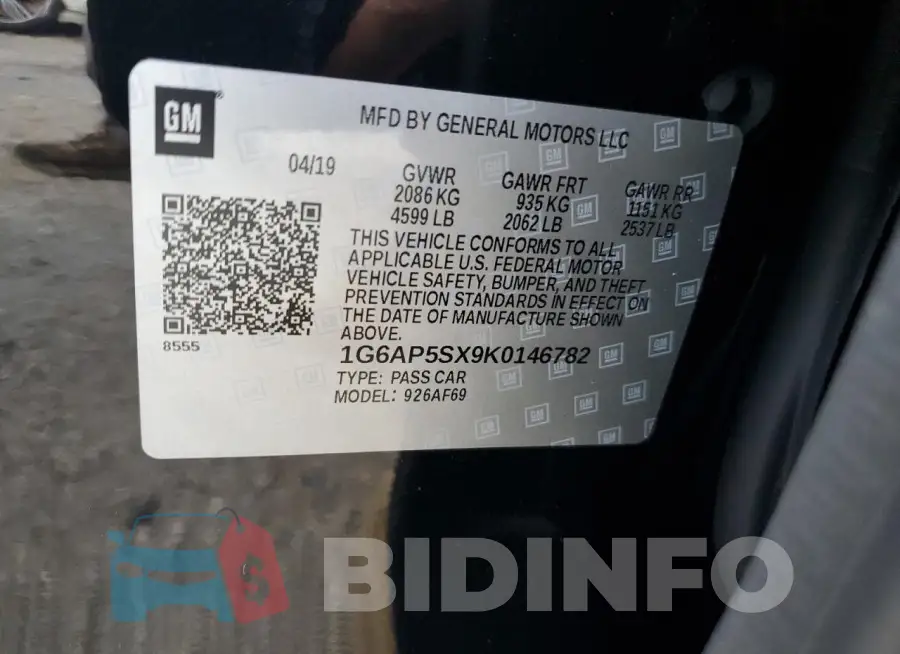 1G6AP5SX9K0146782 Photo# 12