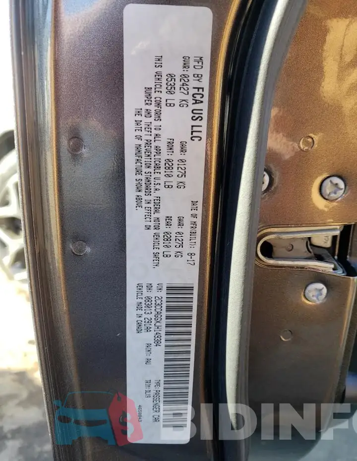 2C3CCAGGXJH149384 Photo# 12