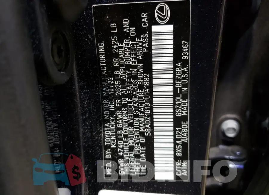 58ADZ1B13PU141882 Photo# 13