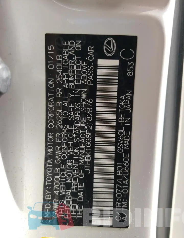 JTHBK1GG8F2182876 Photo# 13
