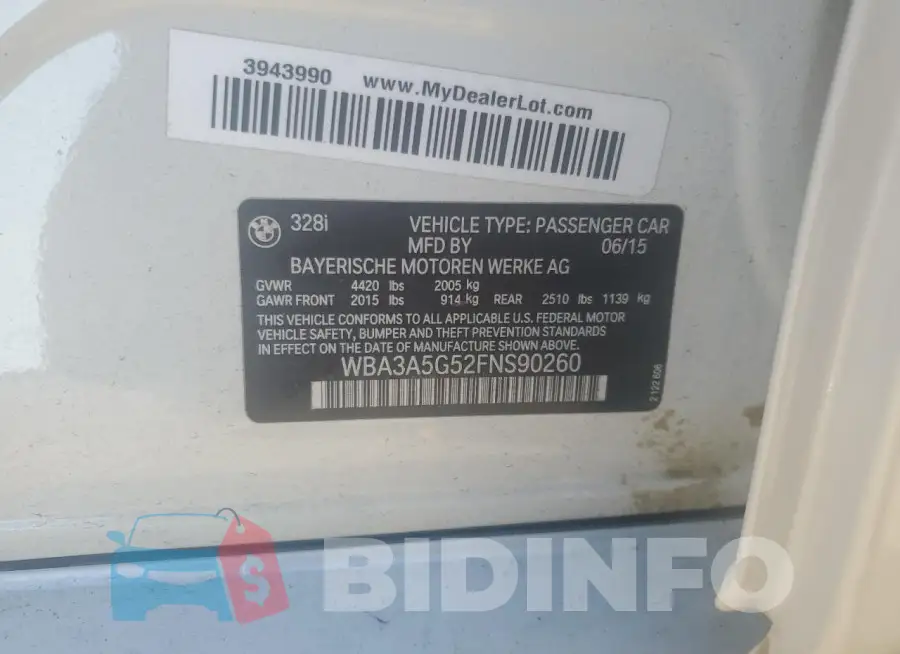 WBA3A5G52FNS90260 Photo# 12