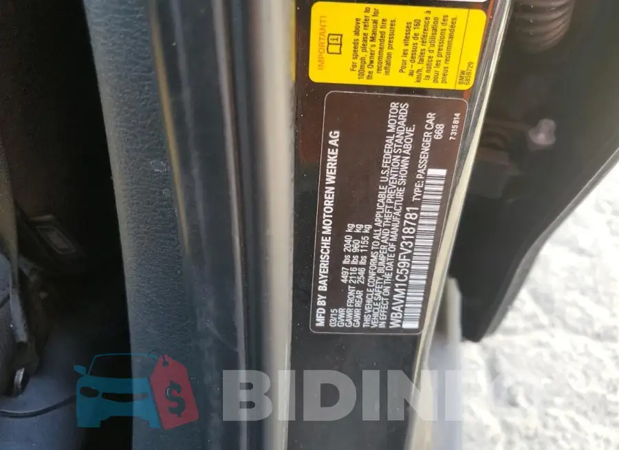 WBAVM1C59FV318781 Photo# 12