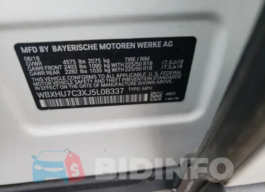 WBXHU7C3XJ5L08337 Photo# 12