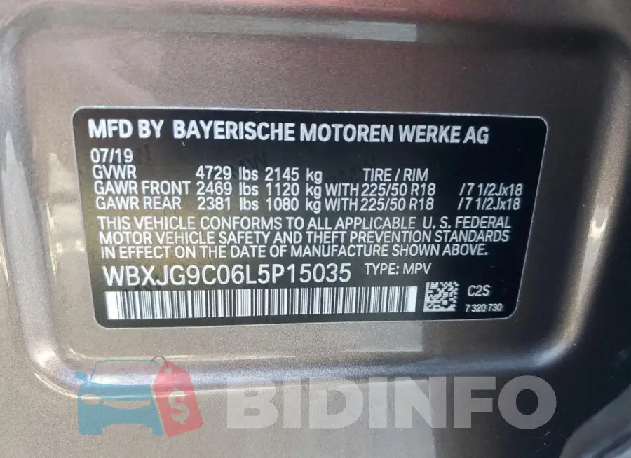 WBXJG9C06L5P15035 Photo# 13