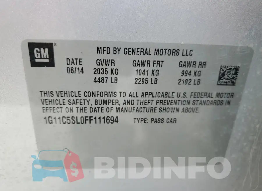 1G11C5SL0FF111694 Photo# 12