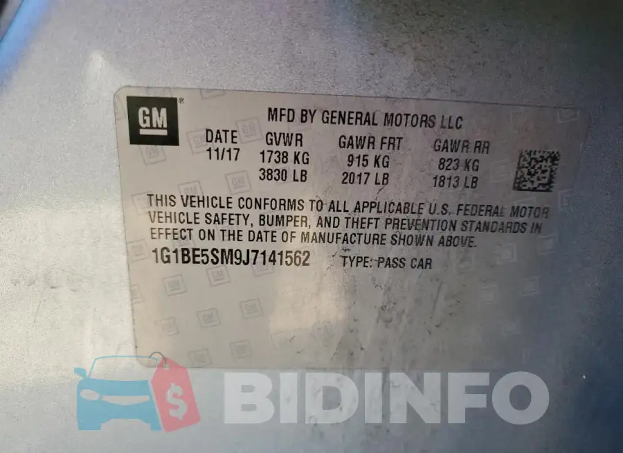 1G1BE5SM9J7141562 Photo# 12