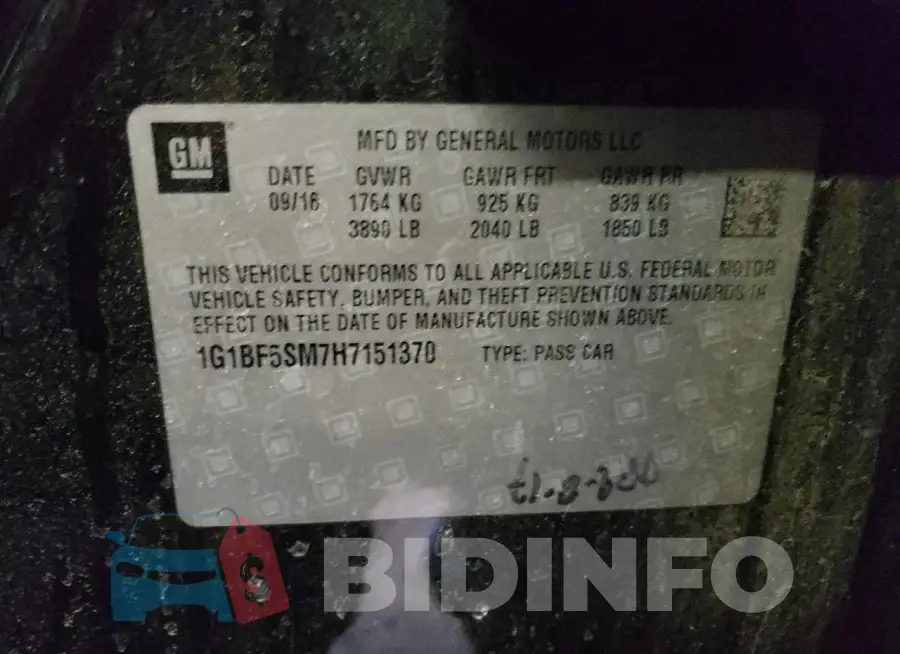 1G1BF5SM7H7151370 Photo# 12