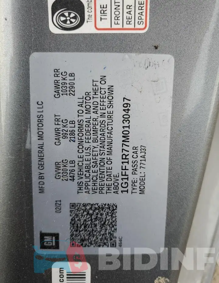1G1FF1R77M0130497 Photo# 12