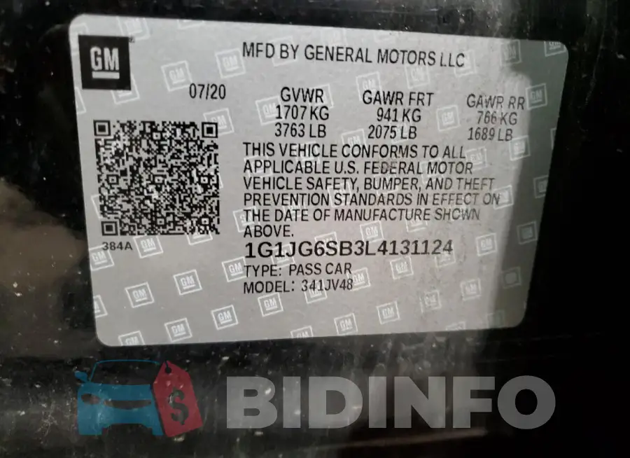 1G1JG6SB3L4131124 Photo# 12