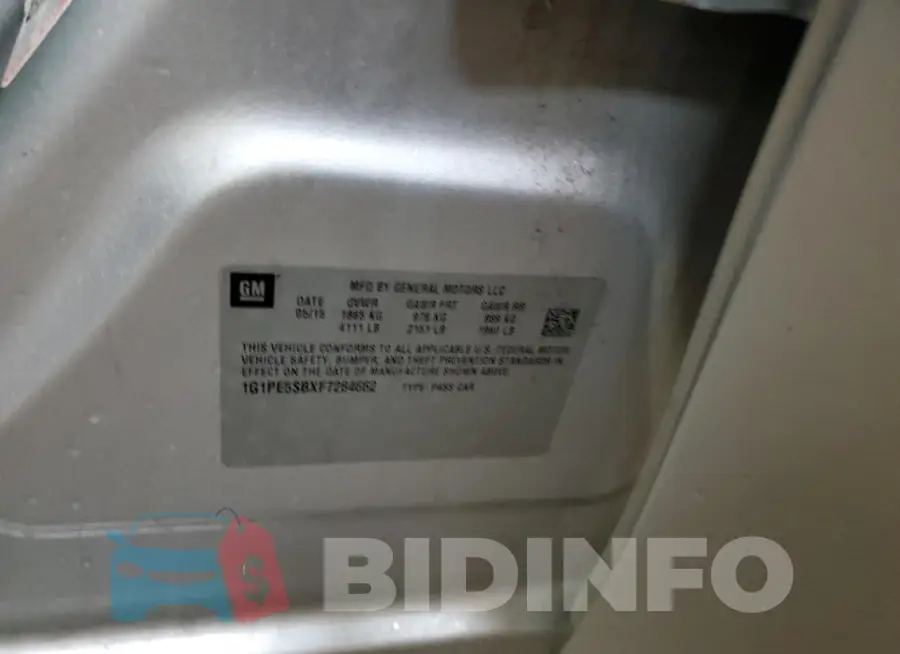 1G1PE5SBXF7284662 Photo# 12