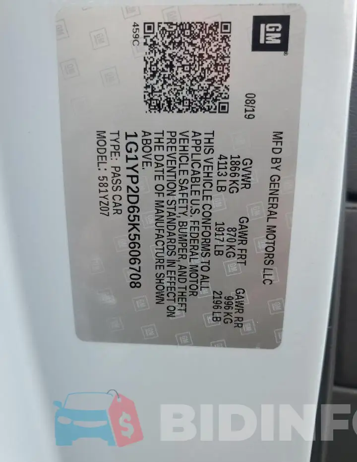 1G1YP2D65K5606708 Photo# 13