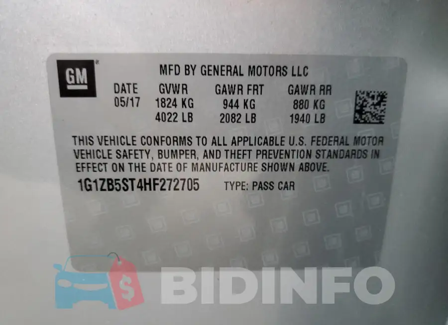 1G1ZB5ST4HF272705 Photo# 12