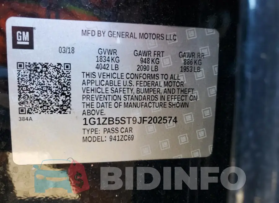 1G1ZB5ST9JF202574 Photo# 12