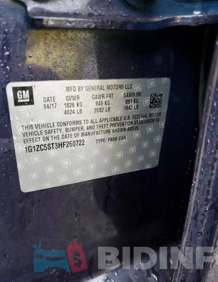 1G1ZC5ST3HF260722 Photo# 12