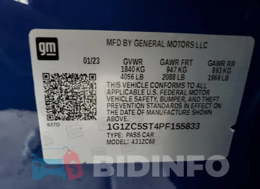 1G1ZC5ST4PF155833 Photo# 12