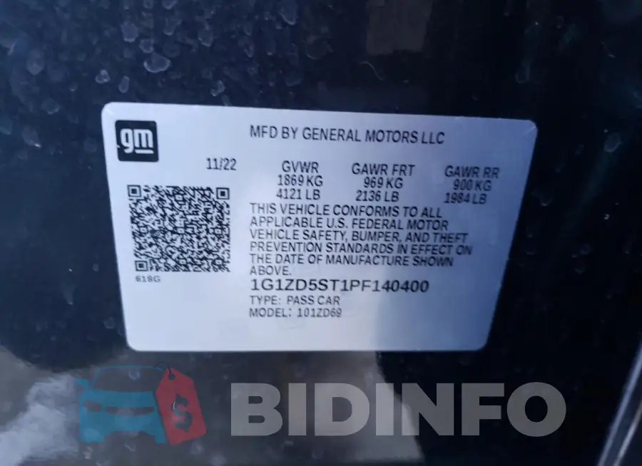 1G1ZD5ST1PF140400 Photo# 12