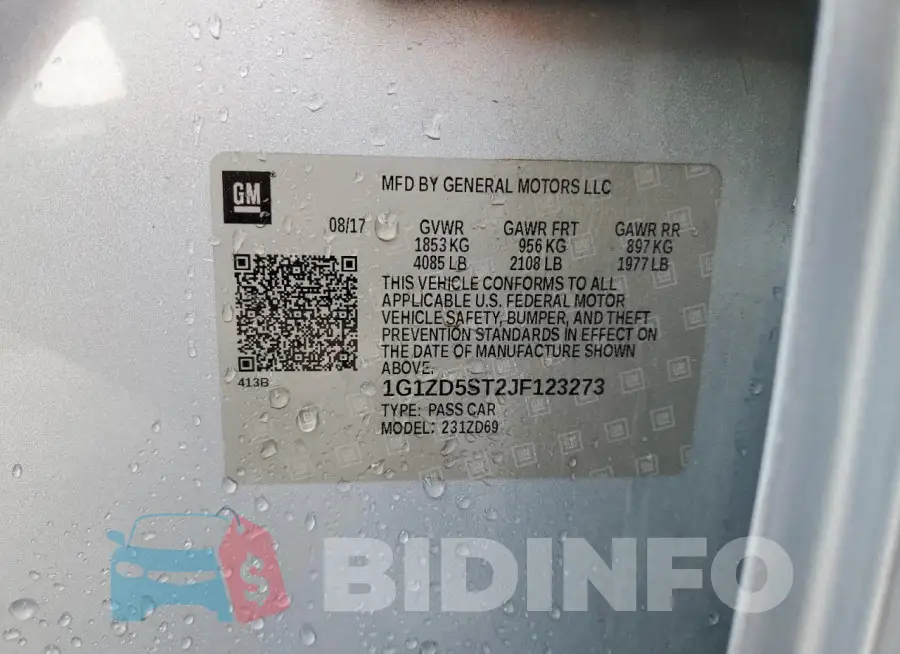 1G1ZD5ST2JF123273 Photo# 12