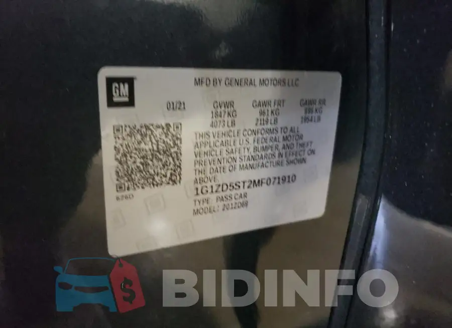 1G1ZD5ST2MF071910 Photo# 13