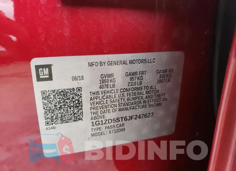 1G1ZD5ST6JF247627 Photo# 13