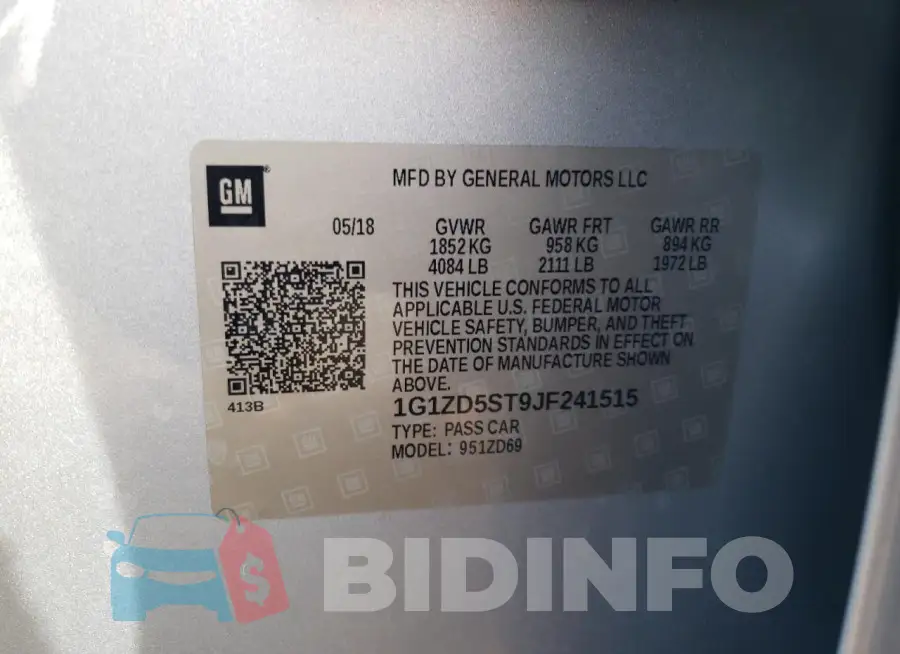 1G1ZD5ST9JF241515 Photo# 13