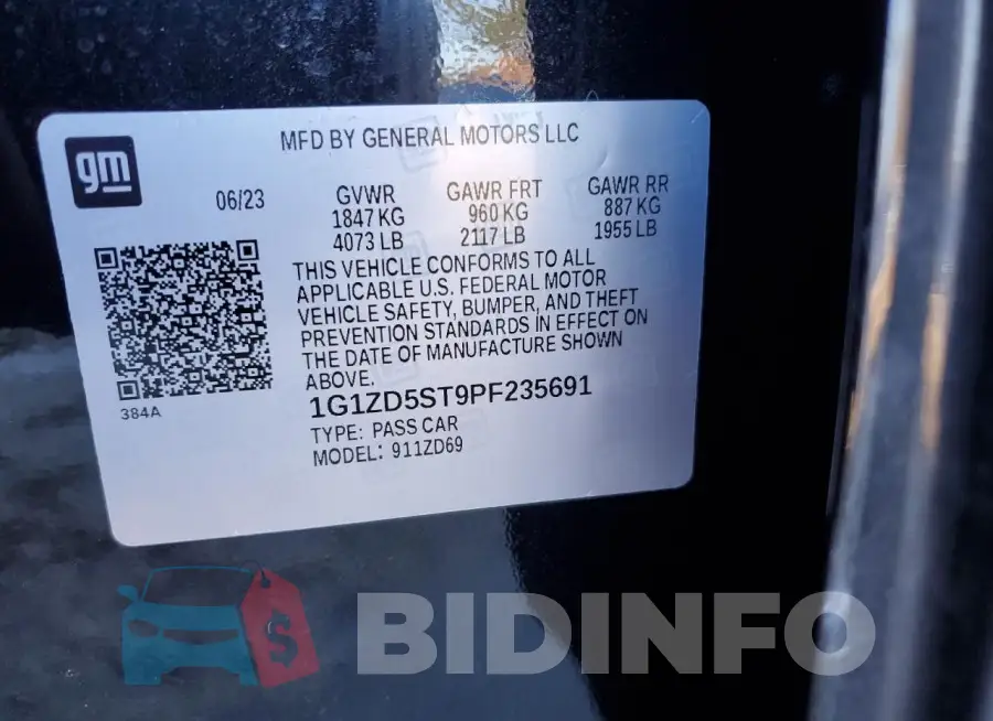 1G1ZD5ST9PF235691 Photo# 12