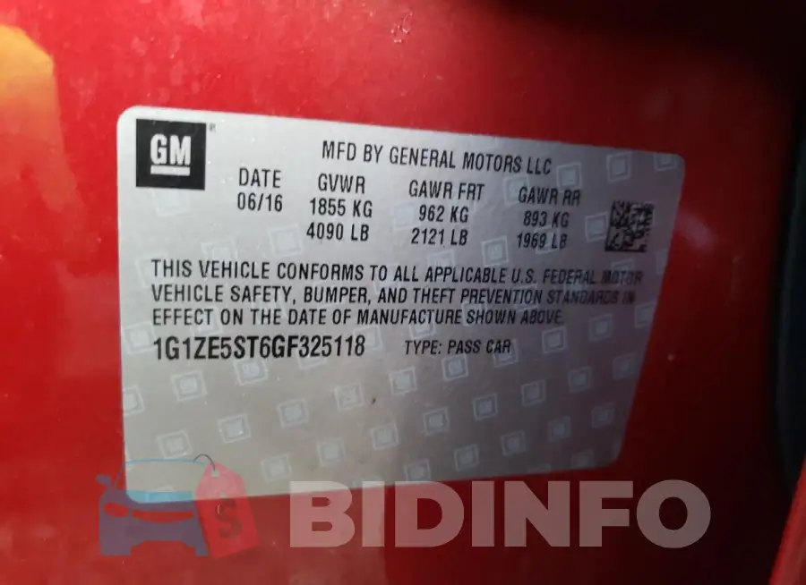 1G1ZE5ST6GF325118 Photo# 12