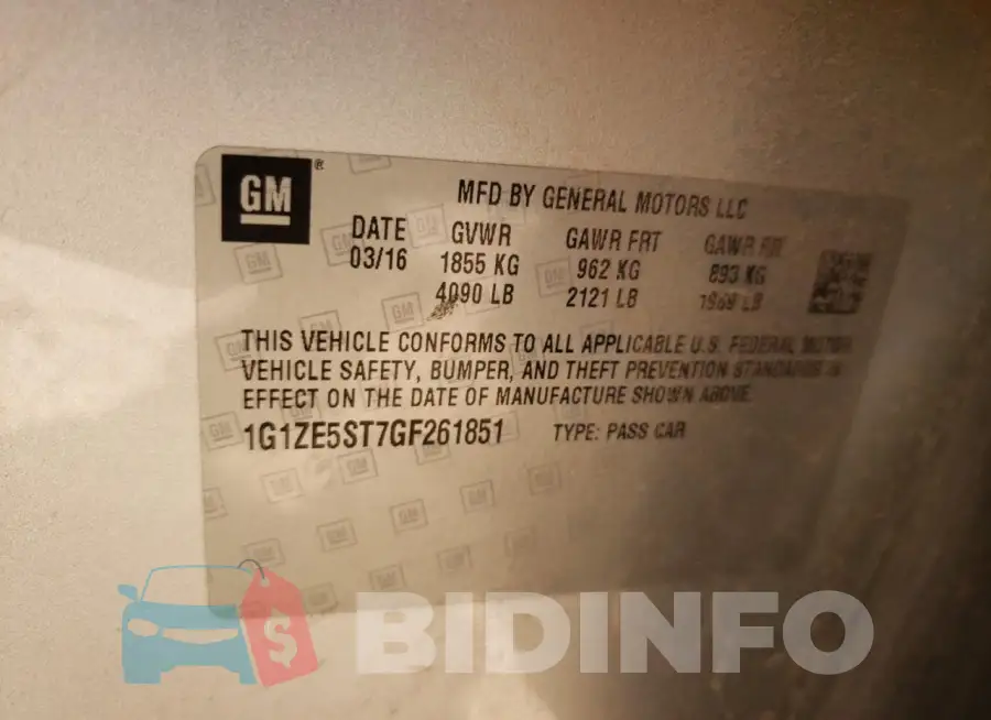 1G1ZE5ST7GF261851 Photo# 12