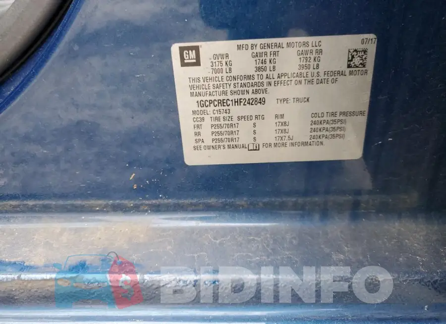 1GCPCREC1HF242849 Photo# 12