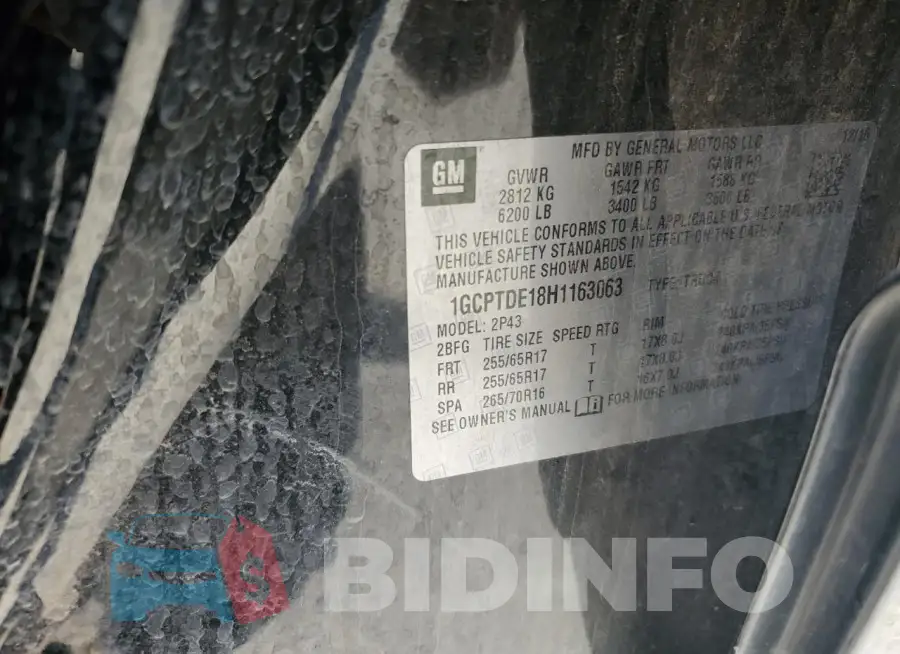 1GCPTDE18H1163063 Photo# 12