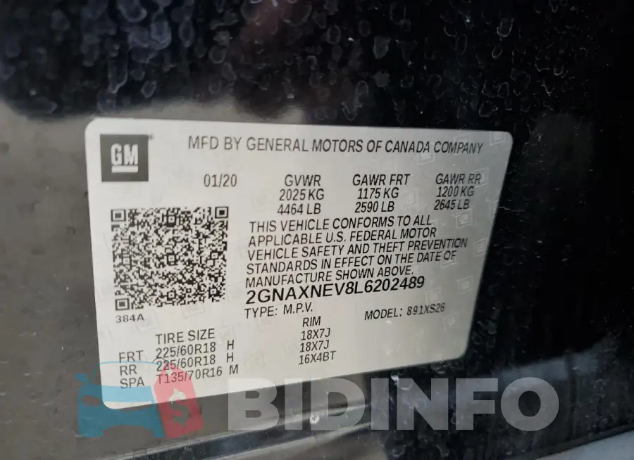 2GNAXNEV8L6202489 Photo# 13