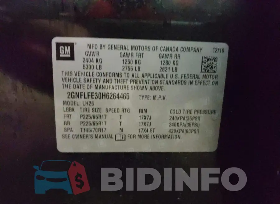 2GNFLFE30H6264465 Photo# 14