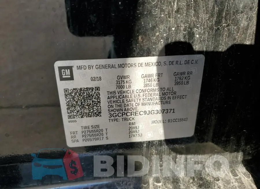 3GCPCREC9JG307371 Photo# 12