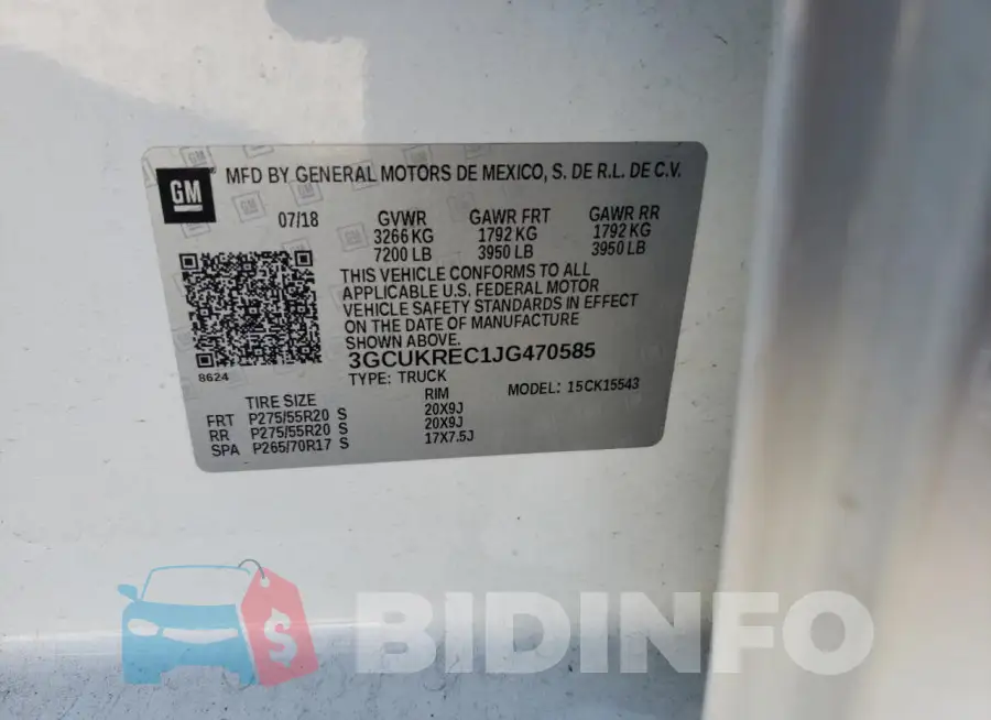 3GCUKREC1JG470585 Photo# 10