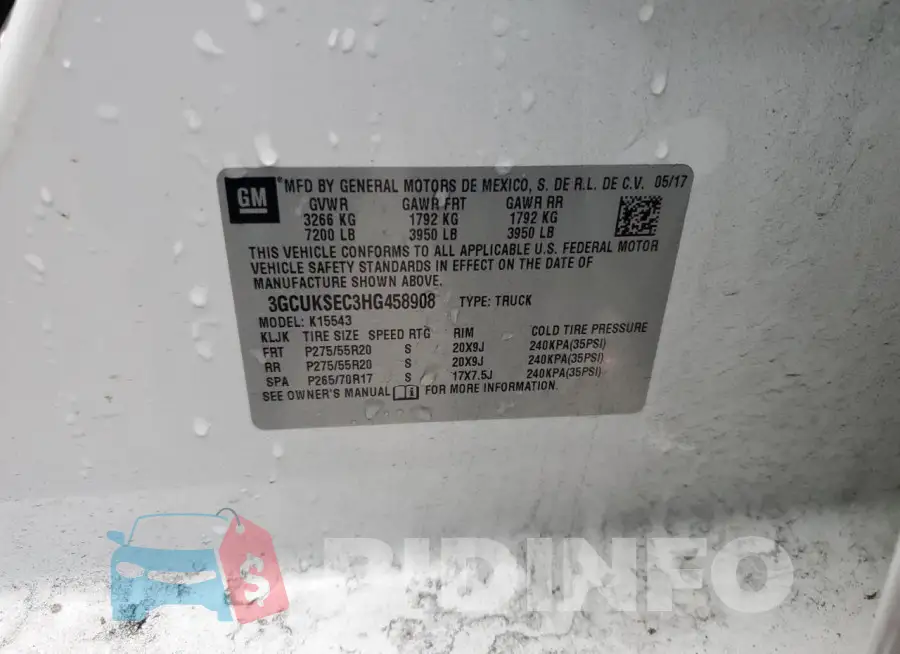 3GCUKSEC3HG458908 Photo# 12