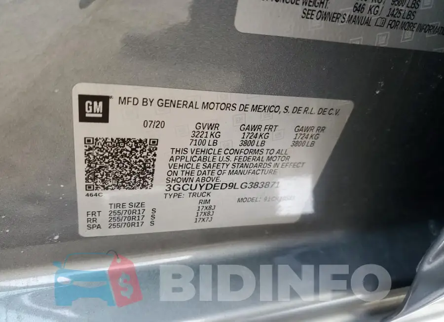 3GCUYDED9LG383871 Photo# 13