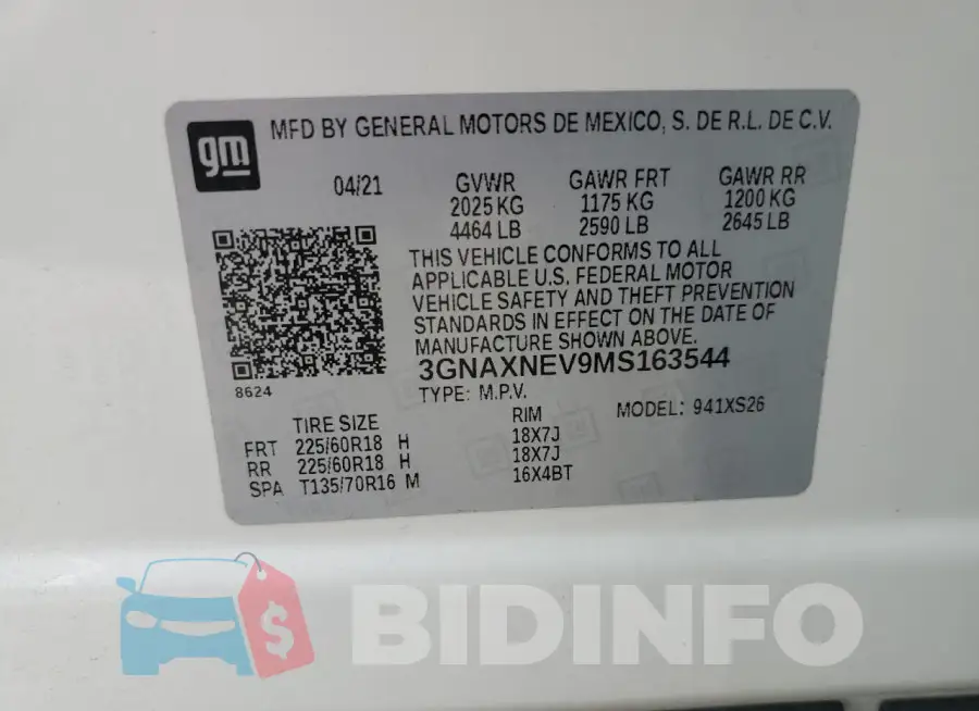 3GNAXNEV9MS163544 Photo# 13