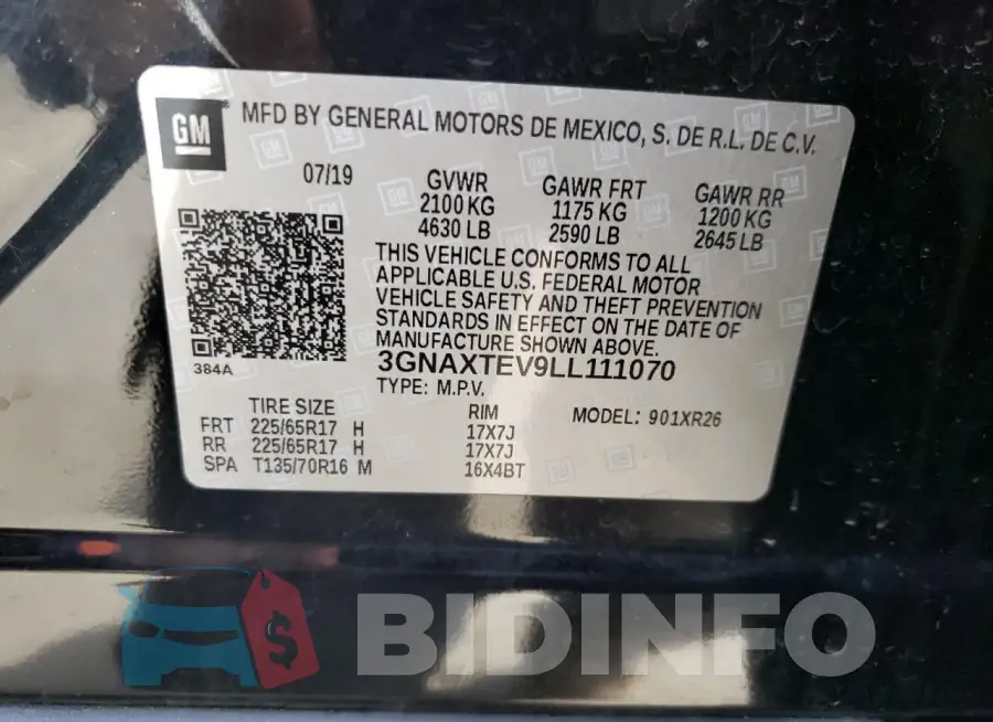 3GNAXTEV9LL111070 Photo# 12