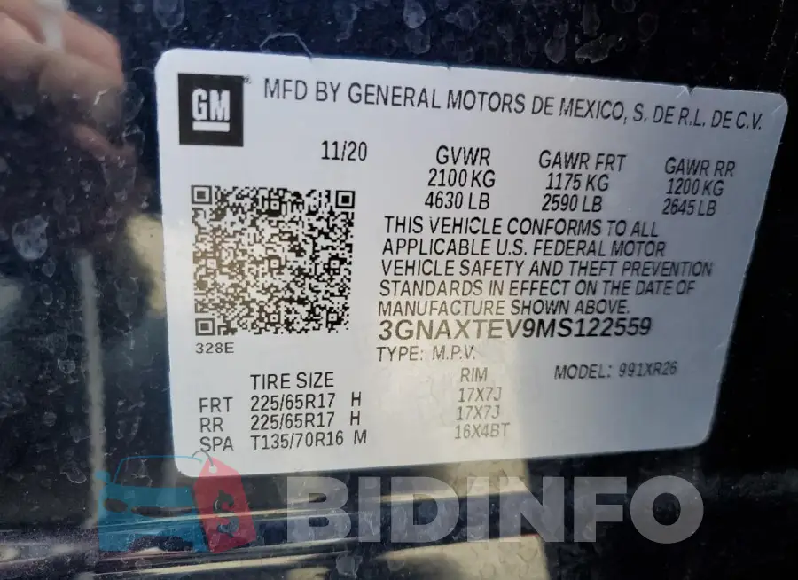 3GNAXTEV9MS122559 Photo# 12