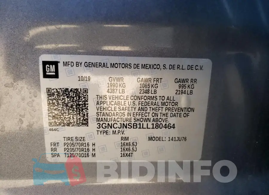 3GNCJNSB1LL180464 Photo# 12