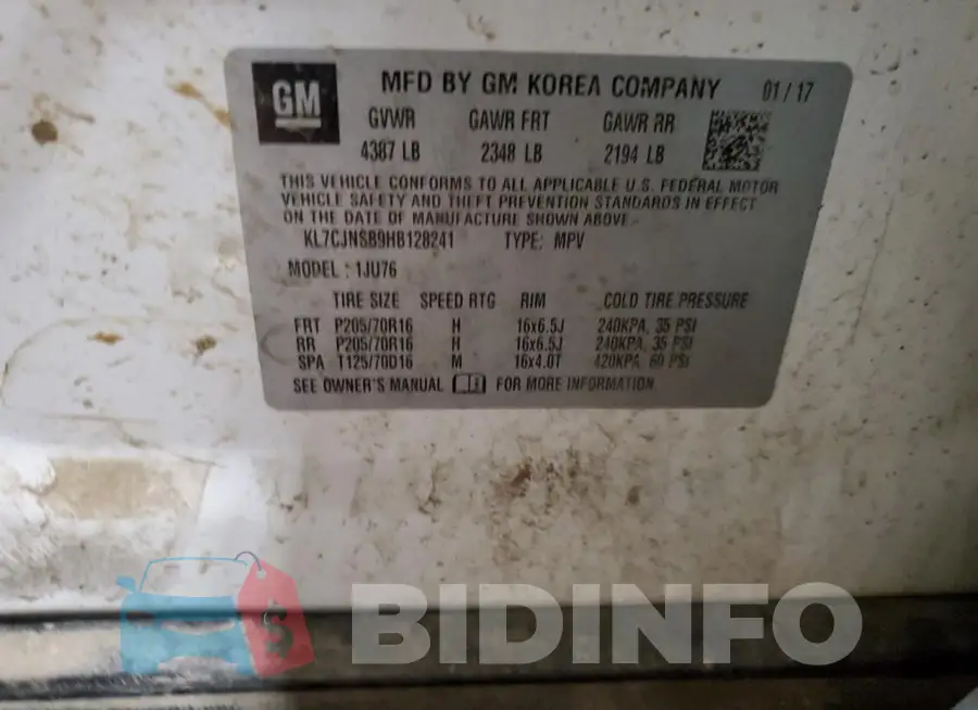 KL7CJNSB9HB128241 Photo# 13