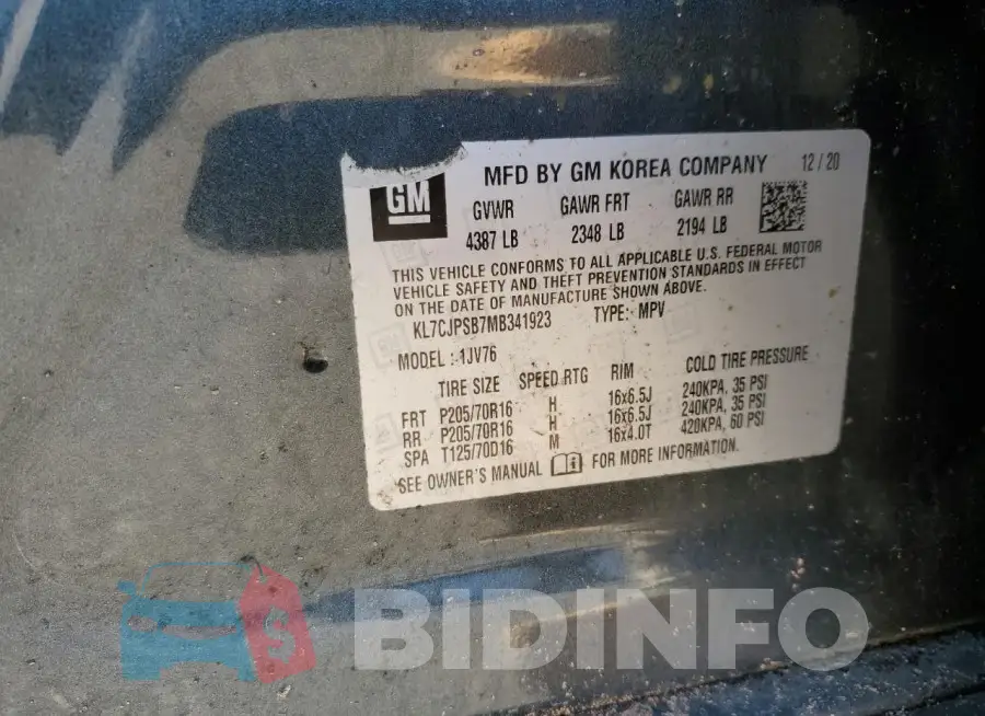 KL7CJPSB7MB341923 Photo# 12