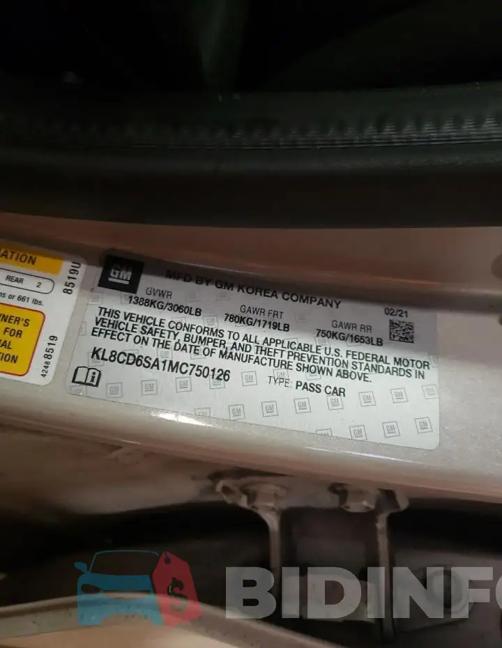 KL8CD6SA1MC750126 Photo# 12