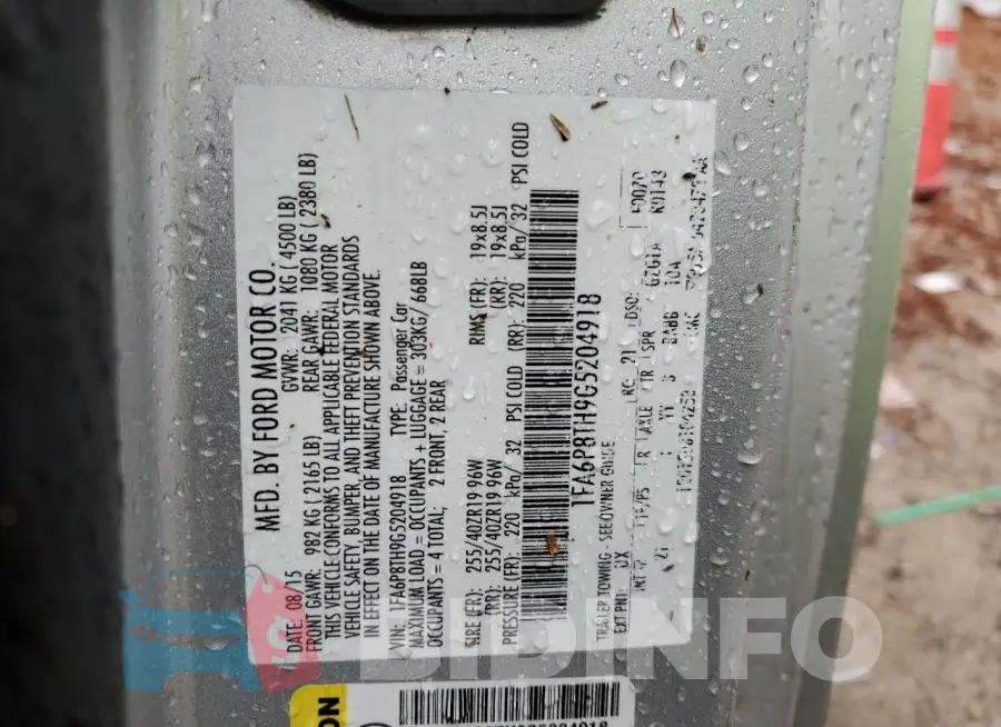 1FA6P8TH9G5204918 Photo# 13