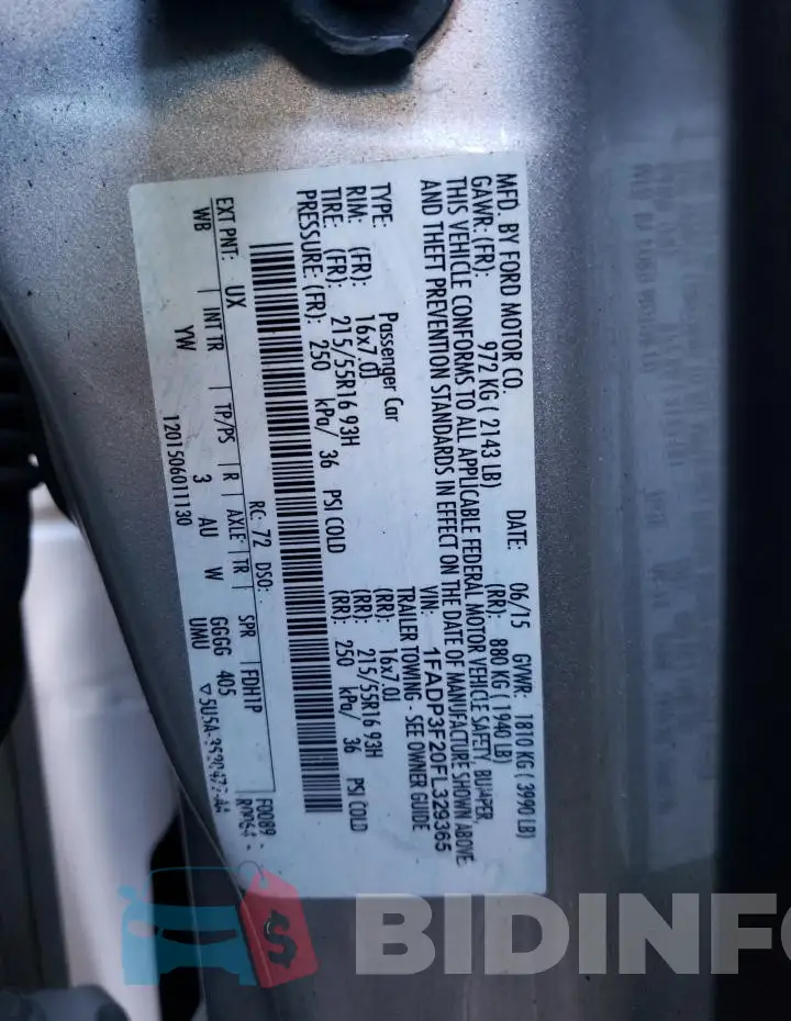 1FADP3F20FL329365 Photo# 12