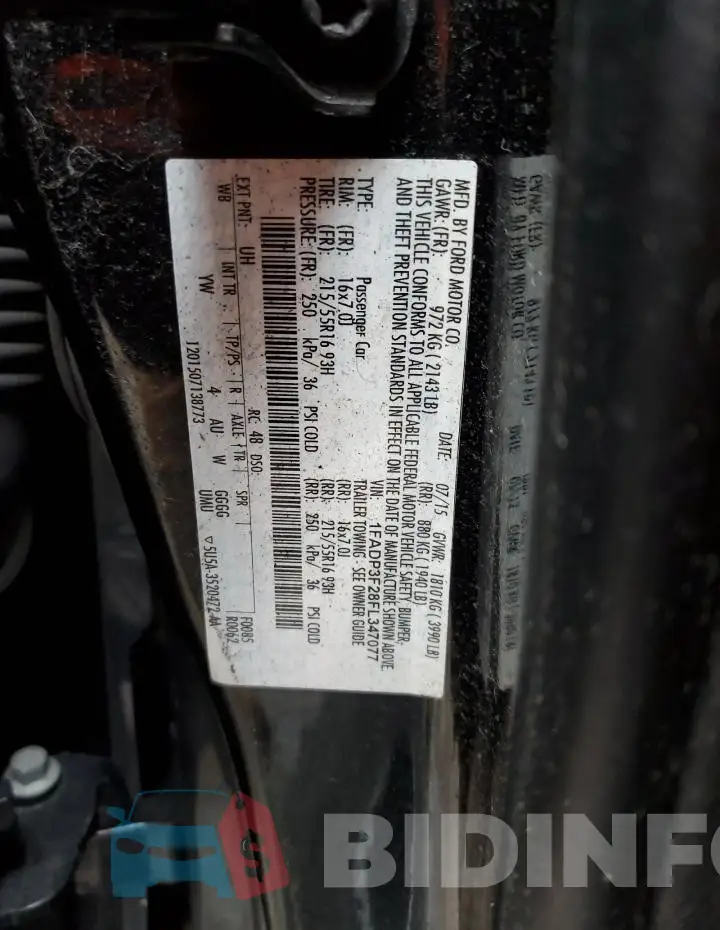 1FADP3F28FL347077 Photo# 12